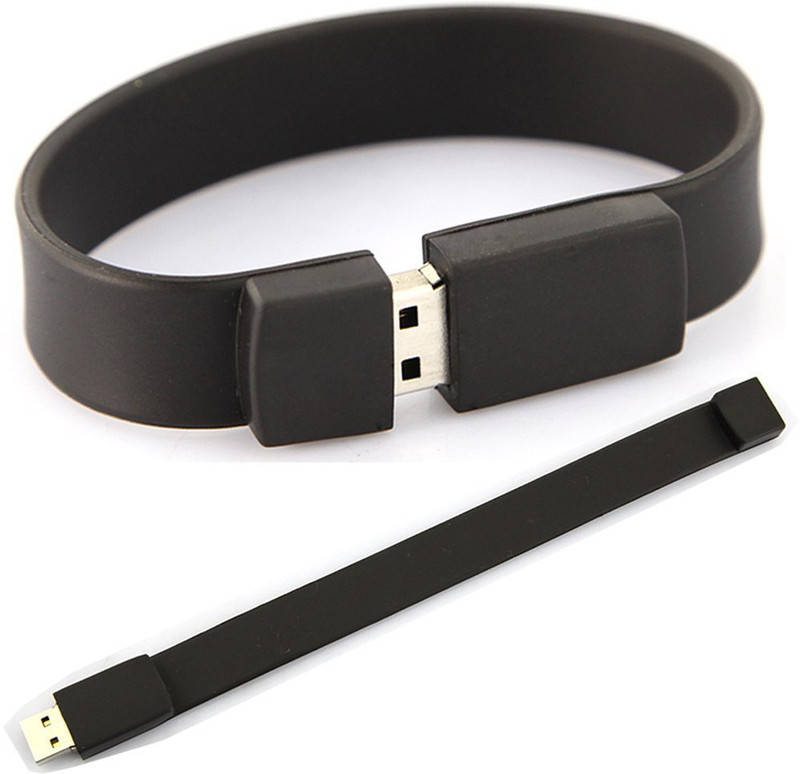 Quace Wrist Band 16 GB Pen Drive(Black) RS.699 (46.00% Off) - Flipkart