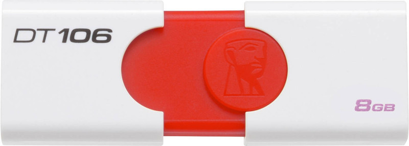 Kingston Data Traveler 106 8 GB Pen Drive(Red, White)