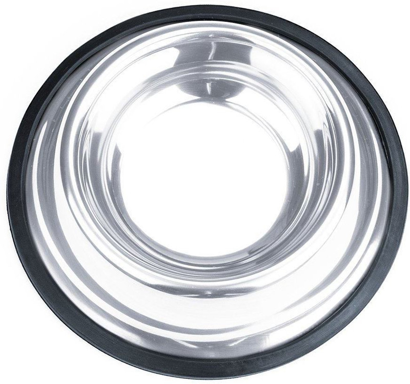 PetsFriendly Round Stainless Steel Pet Bowl(500 ml Steel)