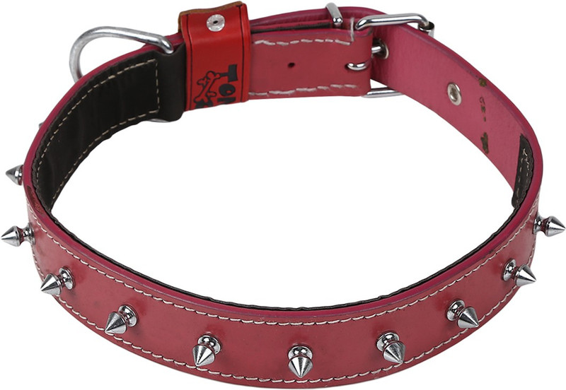 TommyChew Spiked Embellished Dog Collar Charm(Pink, Round)
