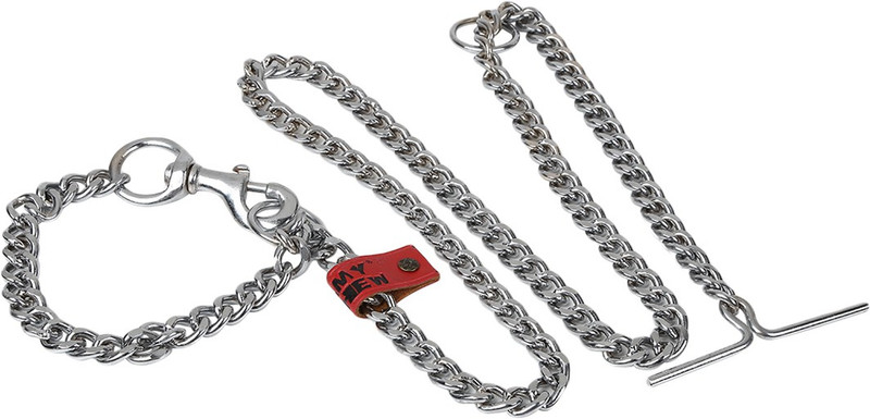 SUPER CHAIN Dog Choke Chain Collar(Large, Silver)