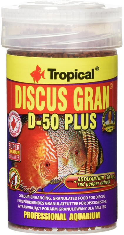 Tropical DISCUS GRAN D 50 PLUS 100ML/44G
61613 0.002 kg Dry Young, Adult Fish Food