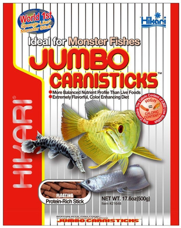 Hikari Jumbo Carnistick-Long Pellet Beef, Chicken 0.5 kg Dry Adult Fish Food
