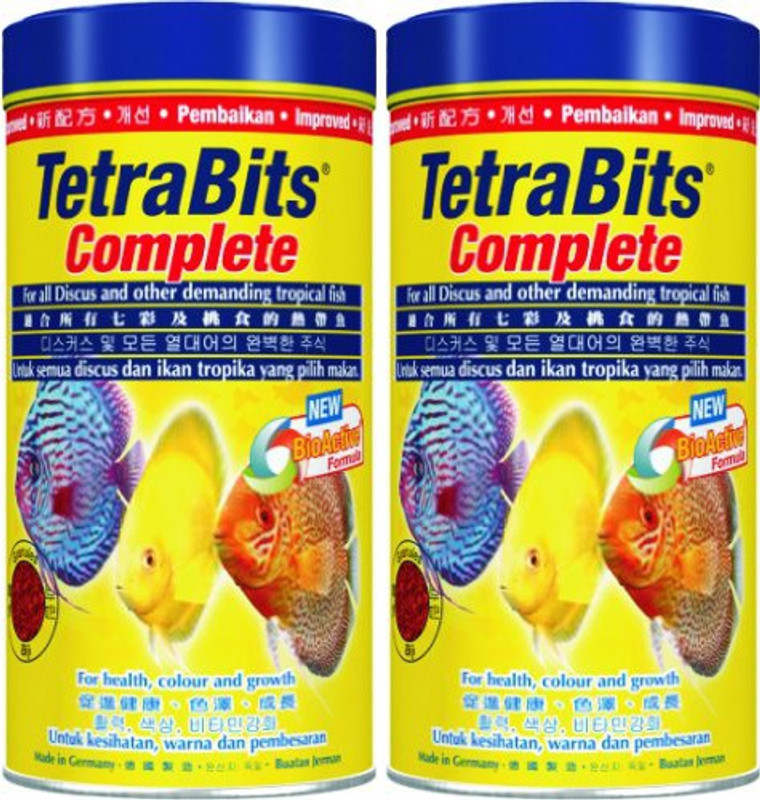 Tetra Bits Complete 93g/300ml Pack of 2 For All Discus & Other Demanding Tropical Fishes MADE IN GERMANY 0.6 l (2x0.3 l) Dry Young, Adult Fish Food