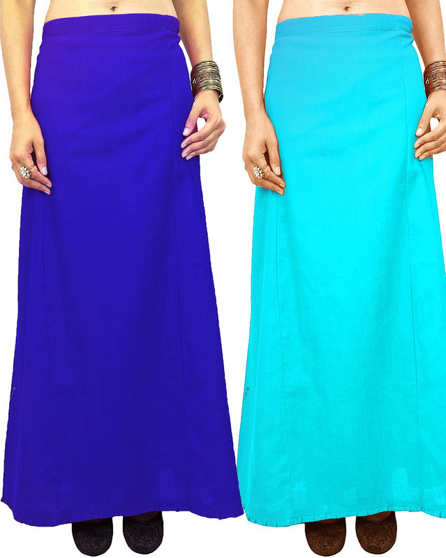 Javuli jja-in-sky-blue Cotton Blend Petticoat(XXL)