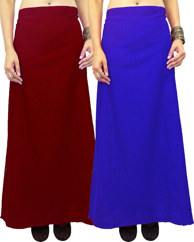 Javuli jja-in-blue-maroon Cotton Blend Petticoat(XXL)