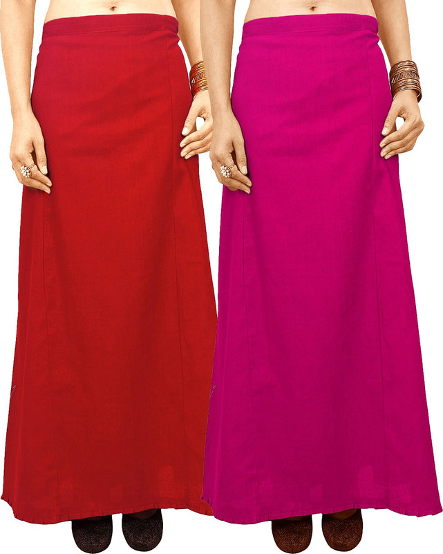 Javuli jja-in-pink-red Cotton Blend Petticoat(XXL)