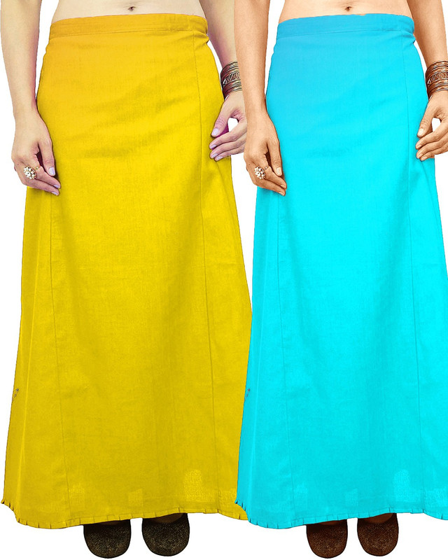 Javuli jja-in-sky-yellow Cotton Blend Petticoat(XXL)
