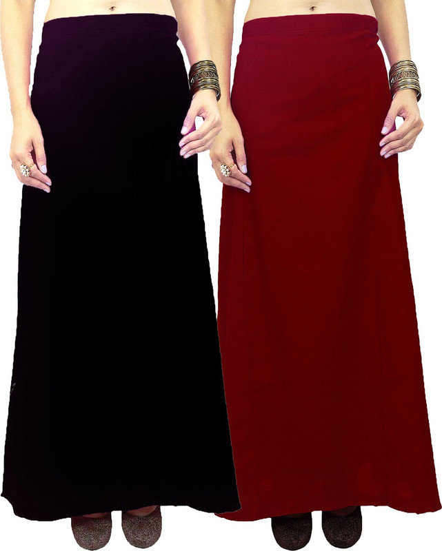 Javuli jja-in-maroon-black Cotton Blend Petticoat(XXL)