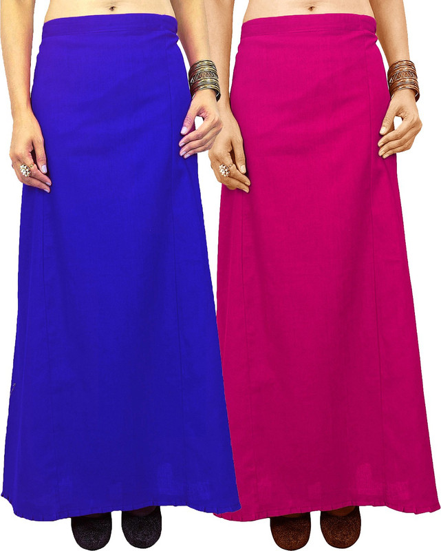 Javuli jja-in-pink-blue Cotton Blend Petticoat(XXL)