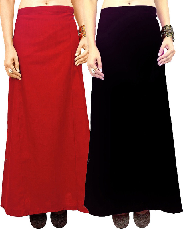 Javuli jja-in-black-red Cotton Blend Petticoat(XXL)