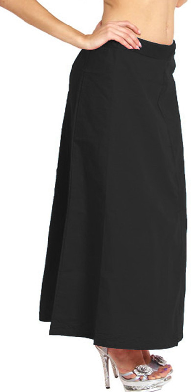 Zaributi PETTICOAT-42-BLACK Cotton Blend Petticoat(XXL)