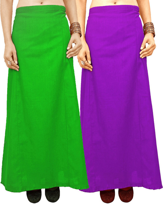 Javuli jja-in-purple-green Cotton Blend Petticoat(XXL)