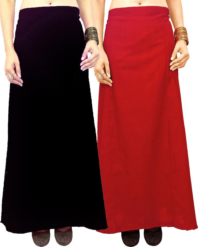 Javuli jja-in-red-black Cotton Blend Petticoat(XXL)