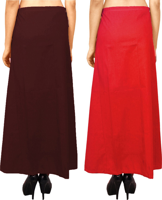 Javuli jja-in-red-brown Cotton Blend Petticoat(XXL)