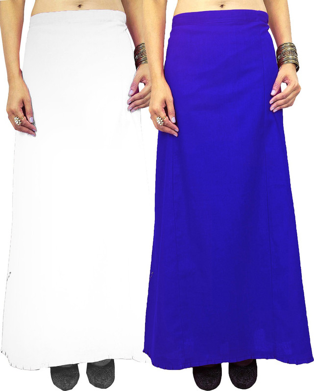 Javuli jja-in-blue-white Cotton Blend Petticoat(XXL)