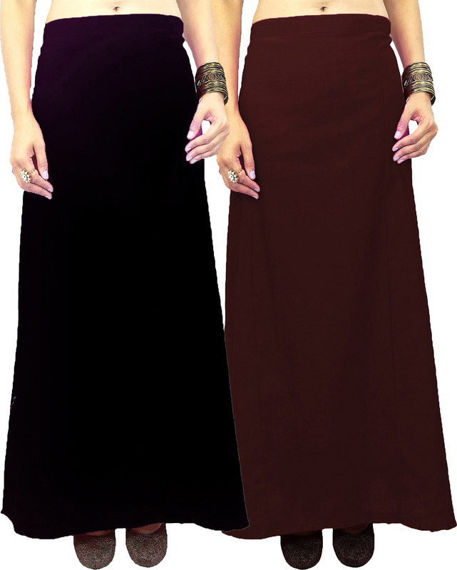 Javuli jja-in-brown-black Cotton Blend Petticoat(XXL)