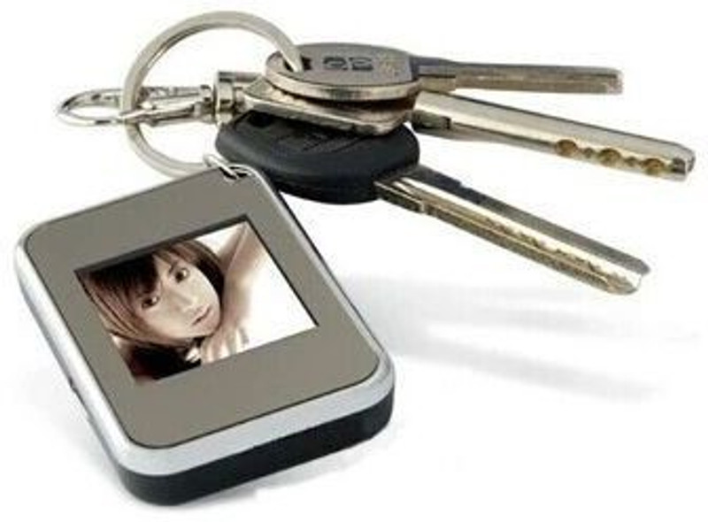 FLIPFIT high quality 1.5 inch keychain universal upto 16 mb inbuilt (non expandable) supports upto 138 pics keychain TIME DISPLAYy 1.6 inch Digital(128 MB, Silver)