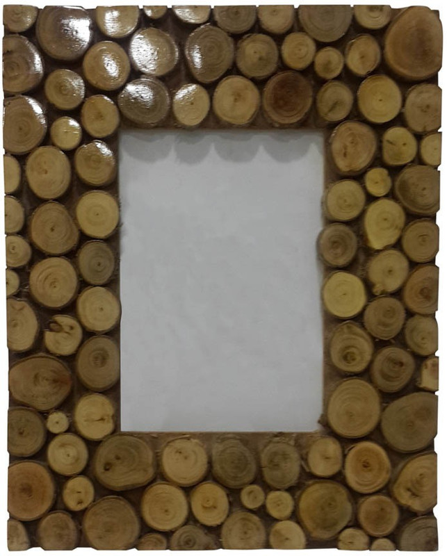 Craftatoz wooden photo frame 6 inch handcrafted(128 MB, Multicolor)