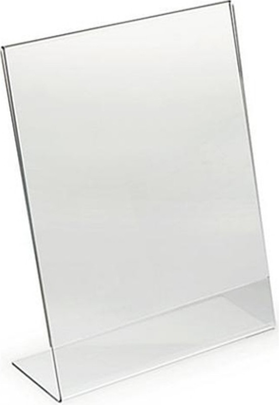 Delite Acrylic Plastic Table Sign Price Tag Label Display Paper Promotion Card Holder Stand 20pcs 6 x 4 inch Plain(1 GB, Clear)