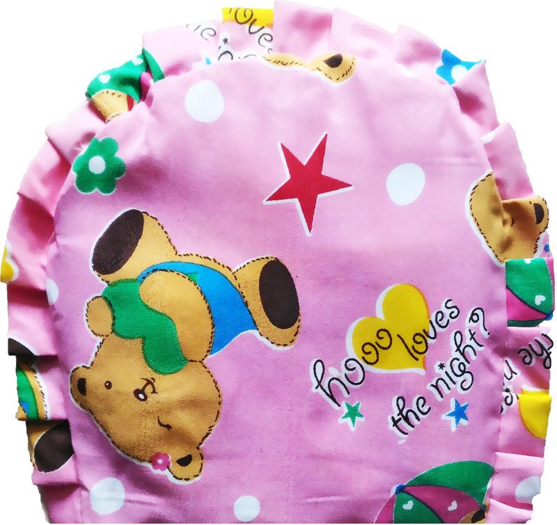 Advance Baby Teddy Print Baby Pillow Pack of 1(Pink)