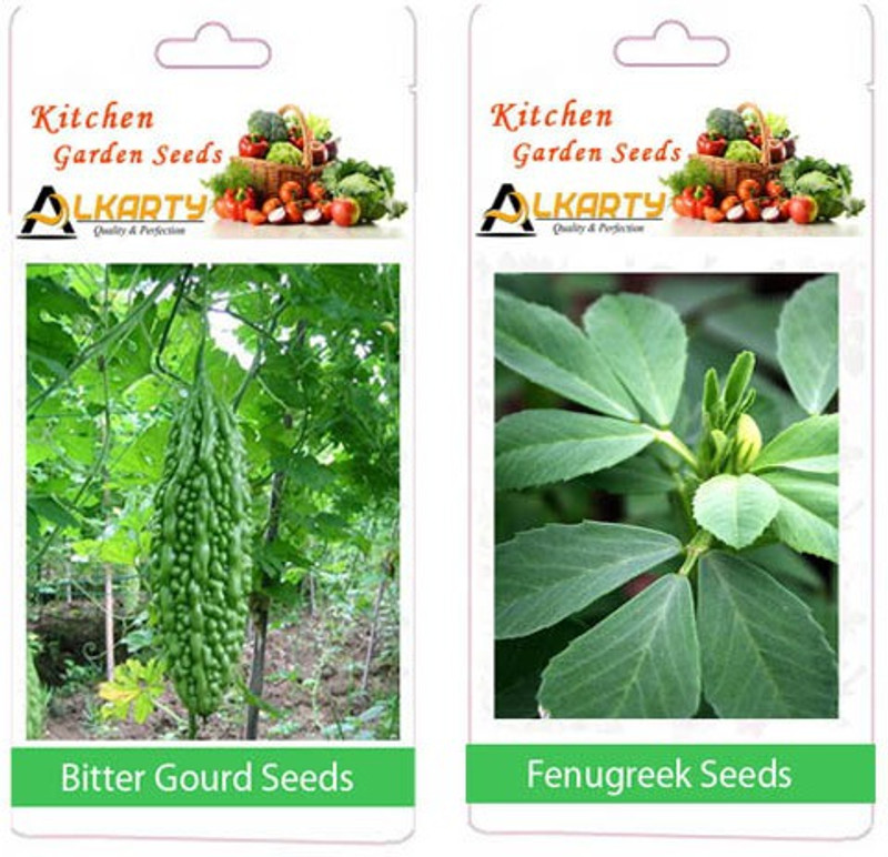 alkarty bitter Gourd seeds, Fenugreek Seeds Seed(20 per packet)