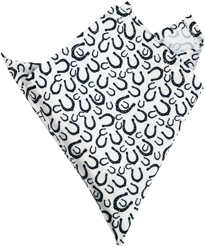 Blacksmithh Blacksmith Horseshoe Printed Design Animal Print Satin Blend Pocket Square