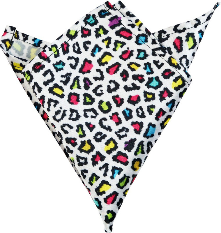 Blacksmithh Animal Print Satin Blend Pocket Square