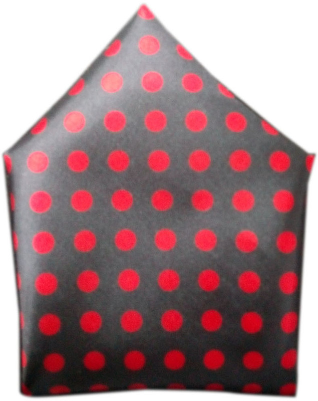 Blacksmithh Polka Print Satin Blend Pocket Square