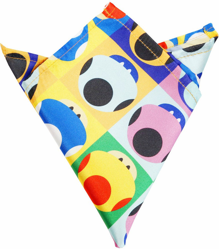 Blacksmithh Graphic Print Satin Blend Pocket Square