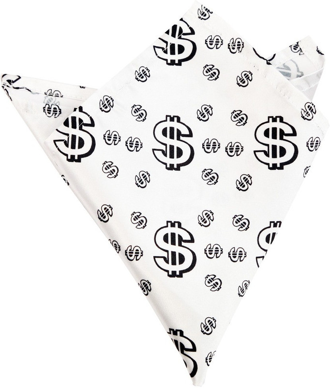 Blacksmithh Money Money Printed Design Graphic Print Satin Blend Pocket Square
