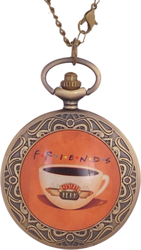 24x7eMall TITANIC ETERNAL LOVE PENDANT 4.5 cms with Chain 80 cms Antique finish Bronze Pocket Watch Chain
