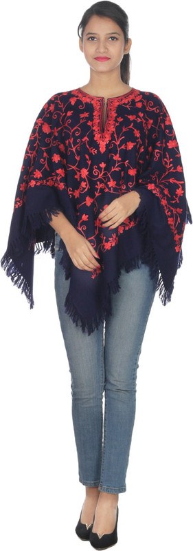 Quetzal Wool Blend Poncho