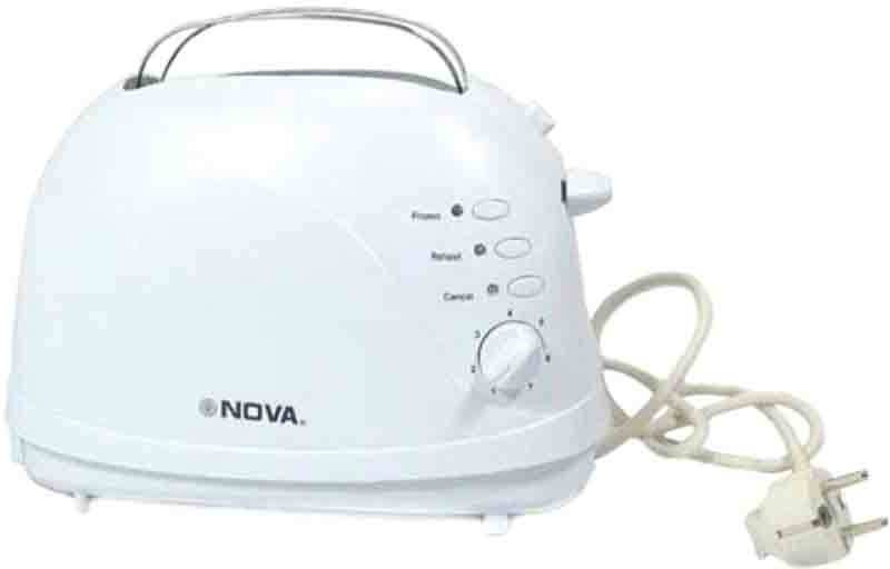 Nova RX-2227T 800 W Pop Up Toaster(White)