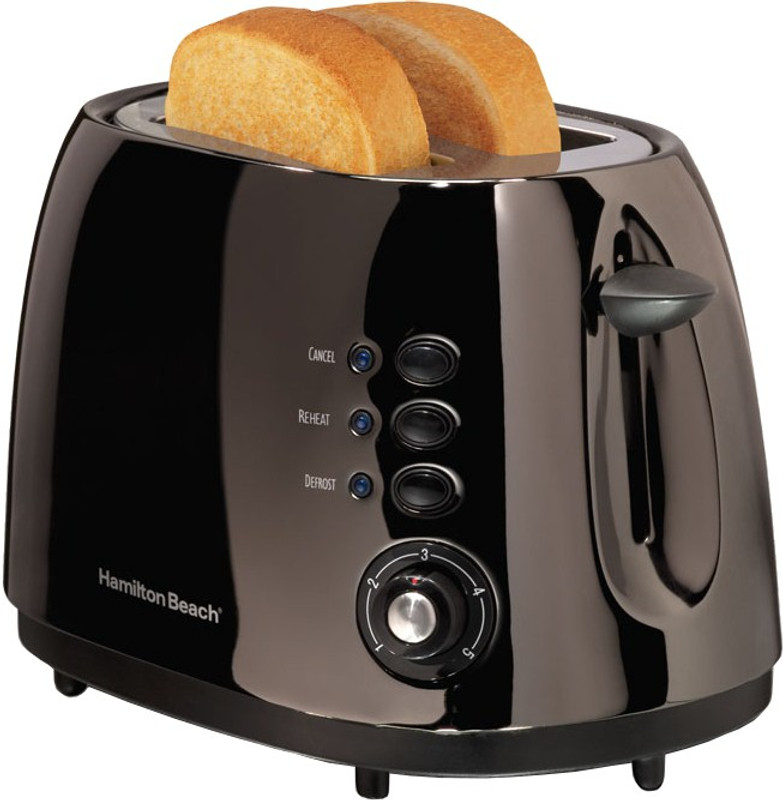 Hamilton Beach Black Ice Metal 2 Slice 900 W Pop Up Toaster(Black)