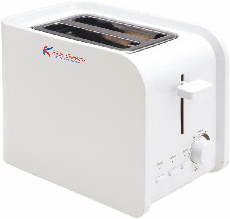 Ekta Brawnx X2-5602 750 W Pop Up Toaster(OFF-WHITE)