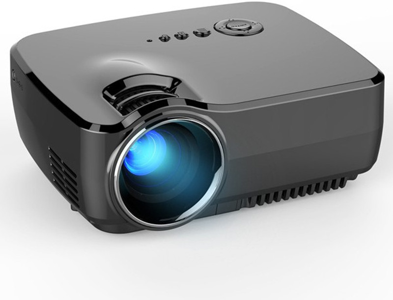 MDI HD Mini 1080 P w / HDMI VGA AV USB 800 lm LED Corded Portable Projector(Black)