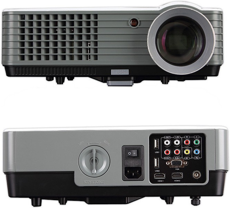 MDI RD-801A Android & wifi 2000 lm LED Corded Mobiles Portable Projector(Black)