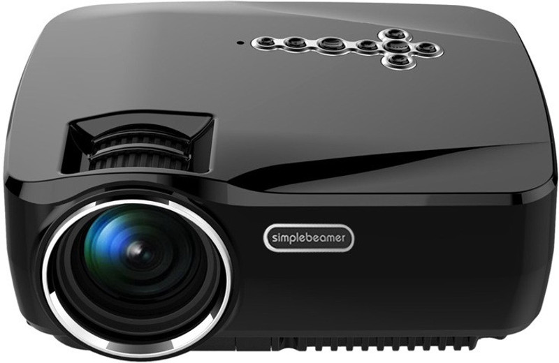 WOXAN 1200 lm LCD Corded Portable Projector(Black)