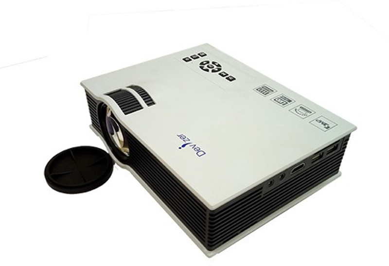 Devizer 1000 lm LED Corded Portable Projector(White)
