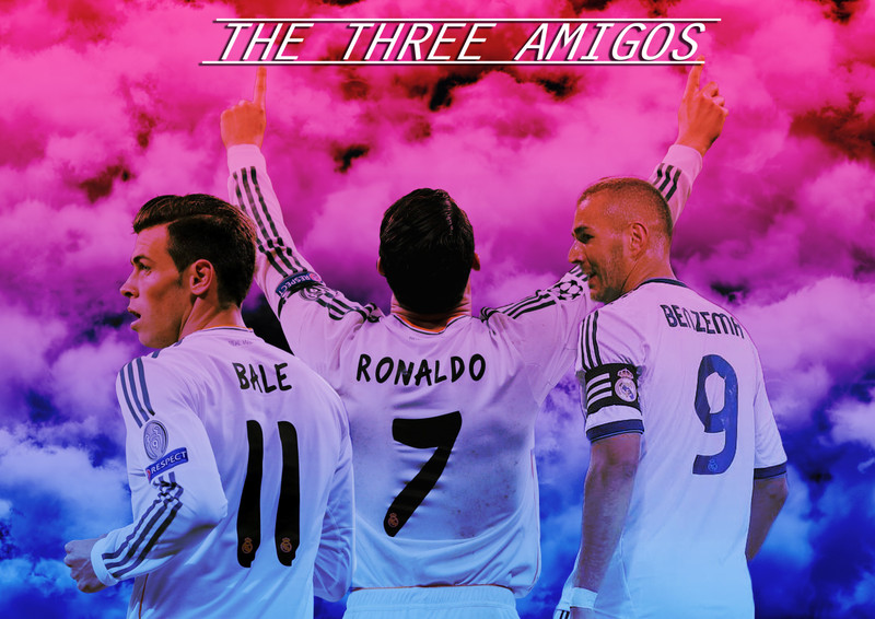 BBC, Bale Benzema Cristiano Ronaldo Poster Paper Print(13 inch X 19 inch, Rolled)