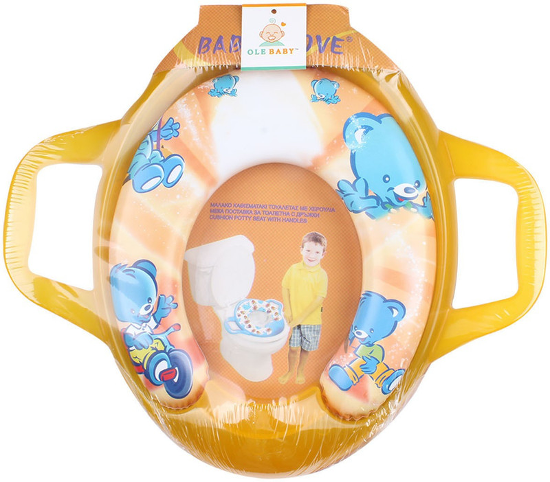 Ole Baby Jumbo Soft Cushion Teddy Tricycle Potty Trainer Seat Assorted Potty Seat(Yellow)
