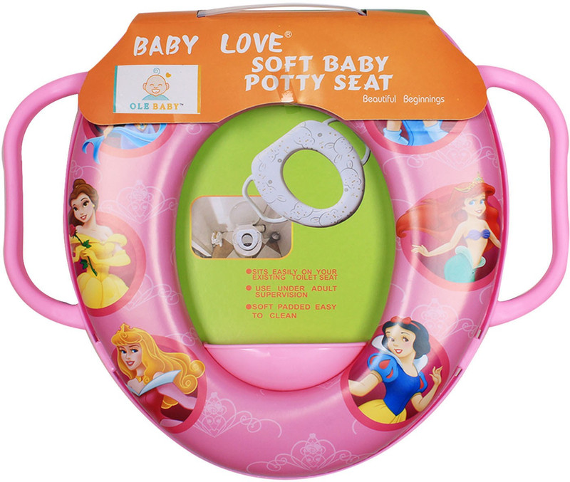 Ole Baby Princess Padded, Soft, and Durable,Full Cushion Trainer Potty Seat(Pink)