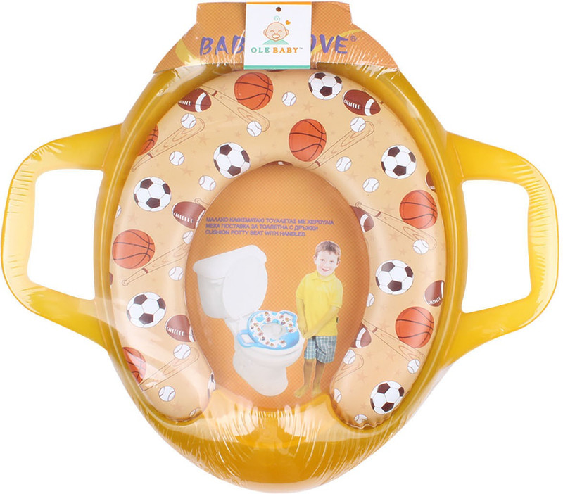 Ole Baby Jumbo Soft Cushion Sports Ball Potty Trainer Seat Assorted Potty Seat(Yellow)