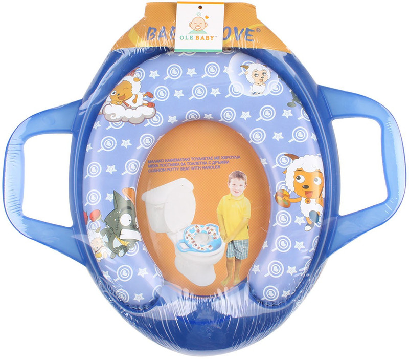 Ole Baby Jumbo Soft Cushion Sheep and Wolf Potty Trainer Seat Assorted Potty Seat(Blue)