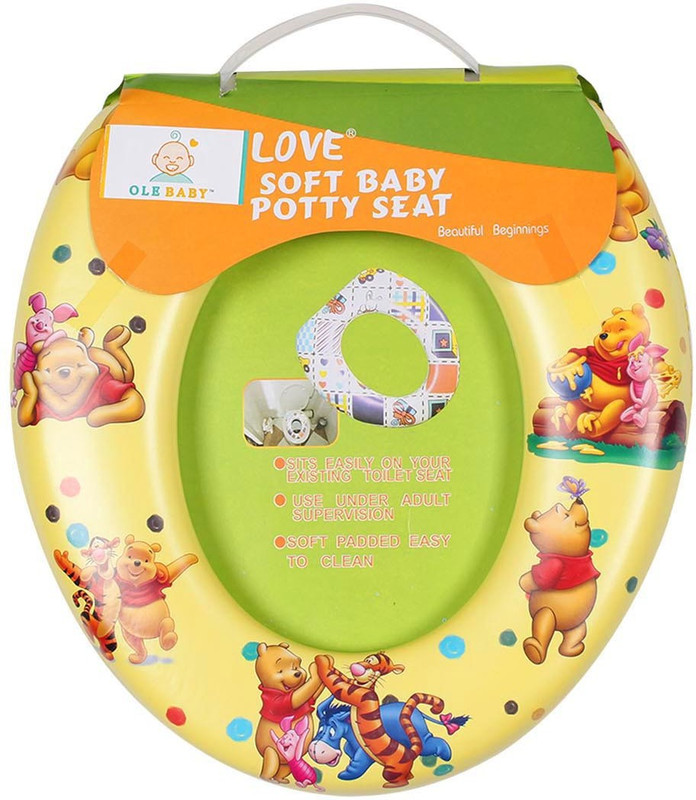 Ole Baby Winnie the pooh With Piglet,Tigger, Padded, Soft, and Durable,Full Cushion Assorted Potty Seat(Yellow)