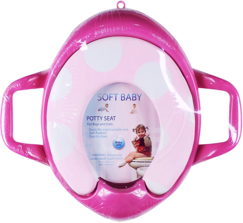 Ole Baby Soft Baby Big Polka Dots With Side Handle Potty Seat(Multicolor)