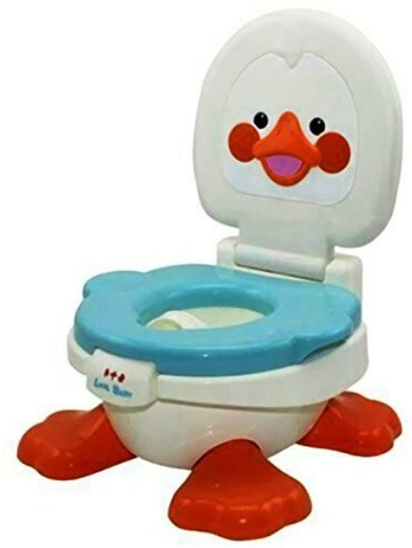 Turban Toys Duck Potty Training Seat With Removable Bowl & Closable Cover Potty Seat(Multicolor)