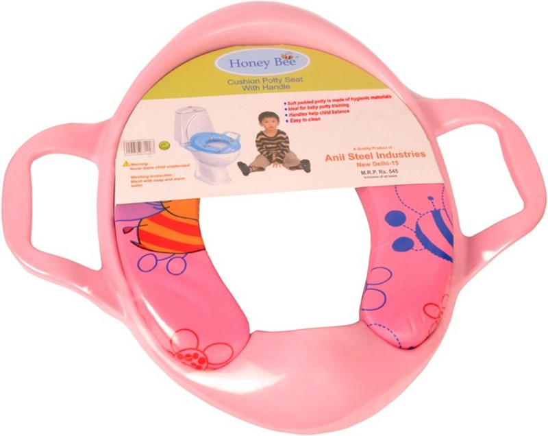 Honey bee Cushioned seat with Handle Potty Seat(Pink)