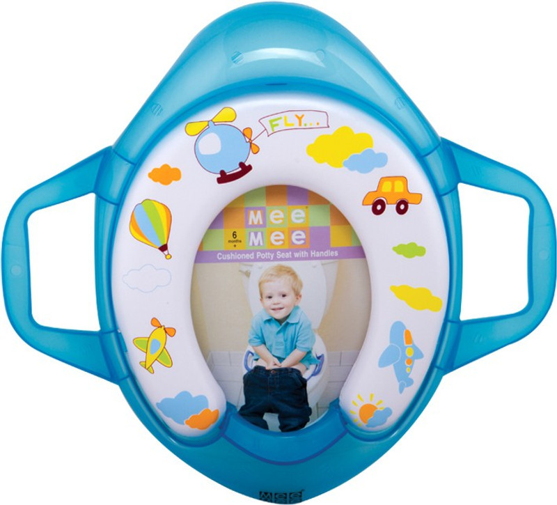 MeeMee Soft Cushioned Potty Seat with Support Handles Potty Seat(Blue)